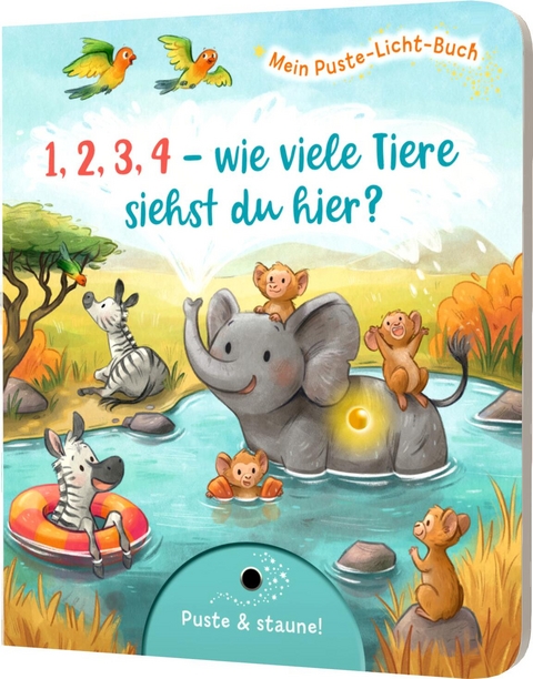 Mein Puste-Licht-Buch: 1,2,3,4 - wie viele Tiere siehst du hier? - Fee Kr&auml;mer