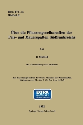&Uuml;ber die Pflanzengesellschaften der Fels- und Mauerspalten S&uuml;dfrankreichs - Harald Niklfeld