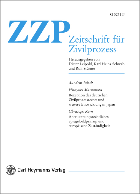 Zeitschrift f&uuml;r Zivilprozess International. ZZP Int. Jahrbuch des... / Zeitschrift f&uuml;r Zivilprozess International.