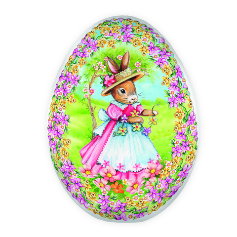 Tr&ouml;tsch Osterei zum Bef&uuml;llen 15 cm Hasenm&auml;dchen F&uuml;llei Pappei - 