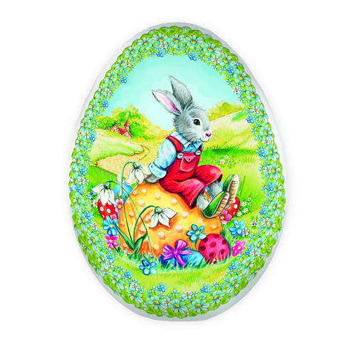 Tr&ouml;tsch Osterei zum Bef&uuml;llen 18 cm Hasenjunge F&uuml;llei Pappei - 