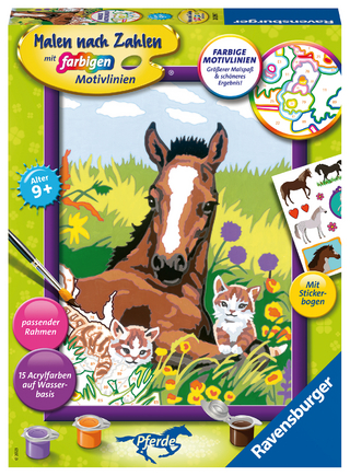 CreArt, Malen nach Zahlen Kinder - Süße Tierkinder