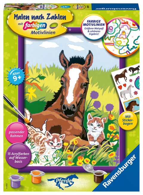 CreArt, Malen nach Zahlen Kinder - S&uuml;&szlig;e Tierkinder