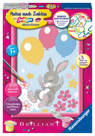 CreArt, Malen nach Zahlen Kinder - Fliegendes Häschen