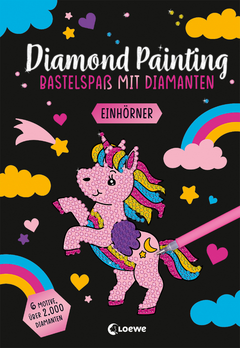 Diamond Painting - Bastelspa&szlig; mit Diamanten - Einh&ouml;rner