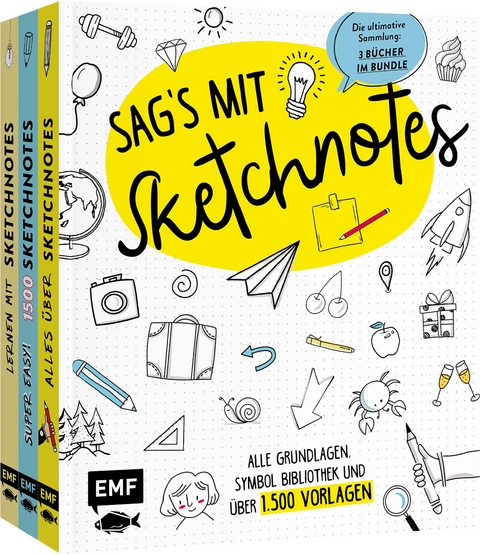 Sag's mit Sketchnotes: Alle Grundlagen, Symbol-Bibliothek und &uuml;ber 1000 Vorlagen - Vasiliki Mitropoulou, Nadine Hoffsteter