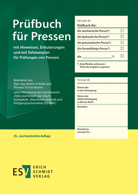 Pr&uuml;fbuch f&uuml;r Pressen - Martin Schulte