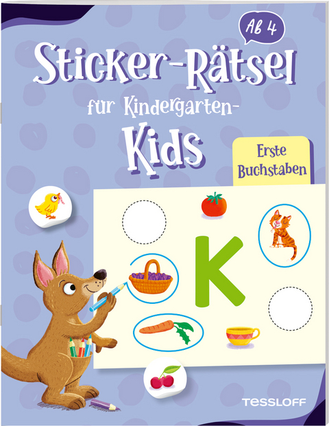Sticker-R&auml;tsel f&uuml;r Kindergarten-Kids. Erste Buchstaben
