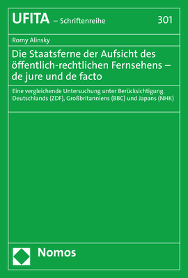 Die Staatsferne der Aufsicht des öffentlich-rechtlichen Fernsehens – de jure und de facto