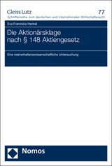 Die Aktion&auml;rsklage nach &sect; 148 Aktiengesetz - Eva Franziska Henkel