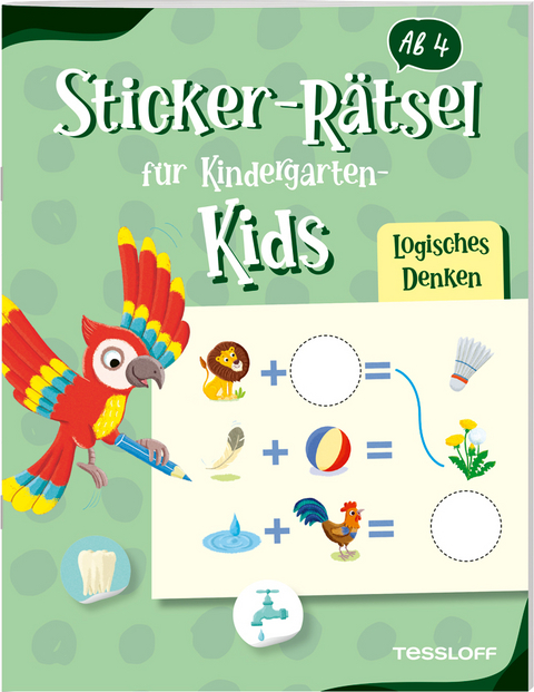 Sticker-R&auml;tsel f&uuml;r Kindergarten-Kids. Logisches Denken