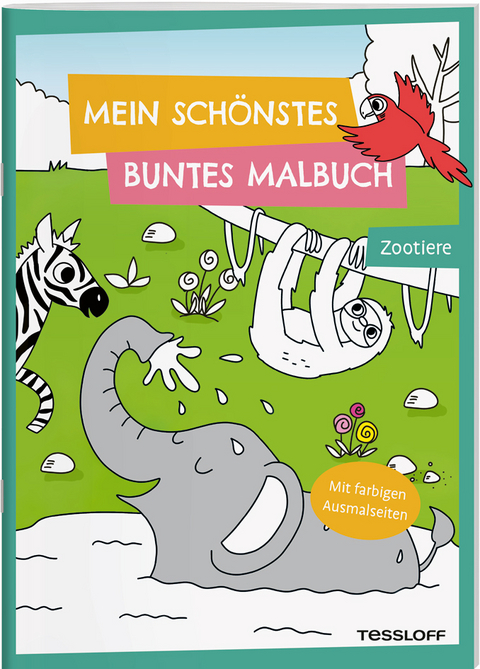 Mein sch&ouml;nstes buntes Malbuch. Zootiere