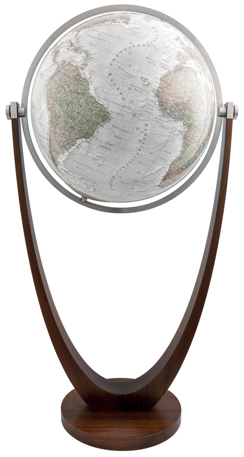 Gro&szlig;globus COLUMBUS DUO ALBA Harmonie Amerikanisch Nussbaum &Oslash; 51 cm