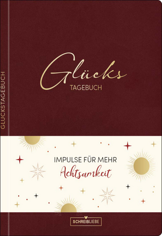 Glückstagebuch Soft Touch Red, vegan