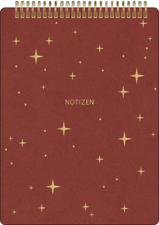 Notizblock Soft Touch Red, vegan