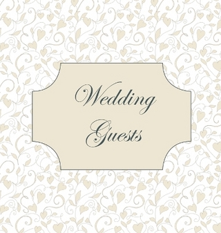 Vintage Wedding Guest Book, Love Hearts, Wedding Guest Book, Bride and Groom, Special Occasion, Love, Marriage, Comments, Gifts, Well Wish's, Wedding Signing Book (Hardback)