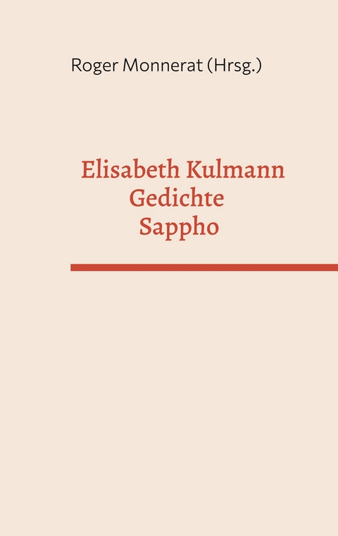Elisabeth Kulmann Gedichte - Sappho - 