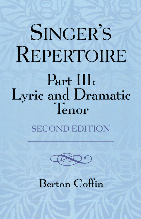 Singer's Repertoire, Part III -  Berton Coffin