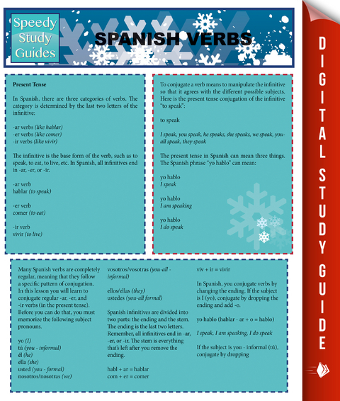 Spanish Verbs (Speedy Study Guides) - Speedy Publishing