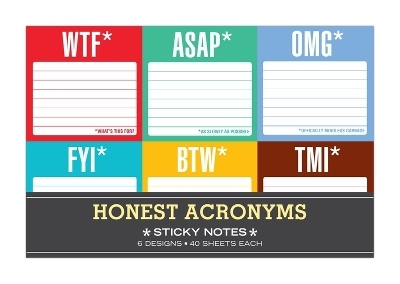 Knock Knock Honest Acronyms: Sticky Note Packet - 