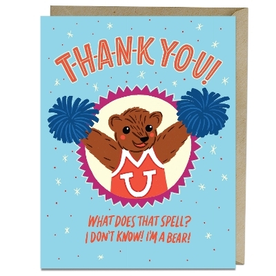 6-Pack Em & Friends Thank You, I'm a Bear! Thank You Cards -  Em &  Friends