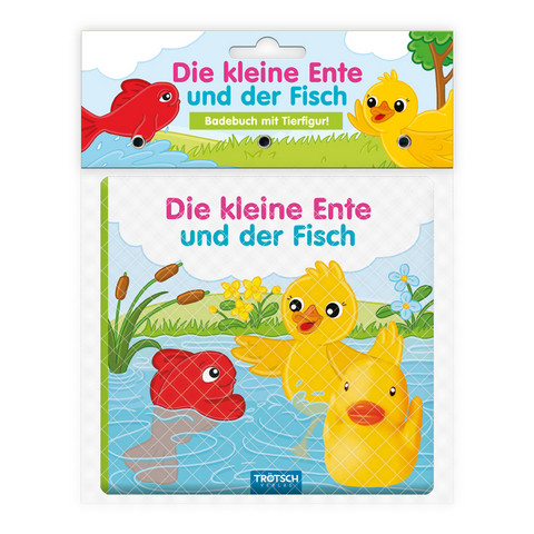Tr&ouml;tsch Badebuch mit Tierfigur Die kleine Ente und der Fisch - 