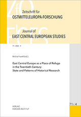 Zeitschrift f&uuml;r Ostmitteleuropa-Forschung (ZfO) 71/4 / Journal of East Central European Studies (JECES) - 