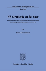 NS-Strafjustiz an der Saar. - Simon D&ouml;rrenb&auml;cher