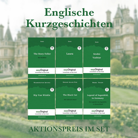 Englische Kurzgeschichten (B&uuml;cher + Audio-Online) - Lesemethode von Ilya Frank - Edgar Allan Poe, Hector Hugh Munro (Saki), Mark Twain, Washington Irving