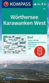 KOMPASS Wanderkarte 61 W&ouml;rthersee, Karawanken West 1:50.000