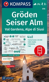 KOMPASS Wanderkarte 076 Gröden, Seiser Alm, Val Gardena, Alpe di Siusi 1:25.000 - 