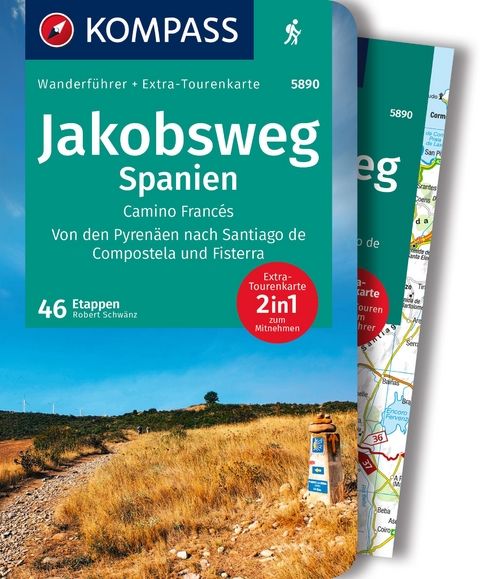 Jakobsweg Spanien, Camino Franc&eacute;s. Von den Pyren&auml;en nach Santiago de Compostela und Fisterra, 60 Etappen - Robert Schw&auml;nz