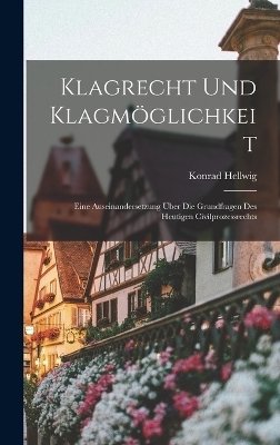 Klagrecht und Klagm&ouml;glichkeit - Konrad Hellwig