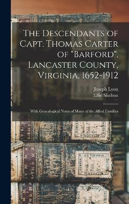 The Descendants of Capt. Thomas Carter of 