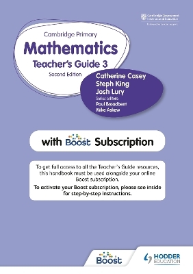 Hodder Cambridge Primary Mathematics Teacher's Guide Stage 3 with Boost Subscription - Catherine Casey, Josh Lury, Steph King
