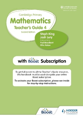 Hodder Cambridge Primary Mathematics Teacher's Guide Stage 4 with Boost Subscription - Catherine Casey, Josh Lury, Steph King