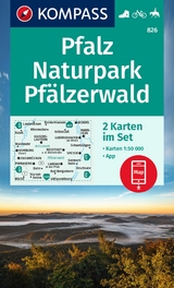 KOMPASS Wanderkarten-Set 826 Pfalz, Naturpark Pf&auml;lzerwald (2 Karten) 1:50.000