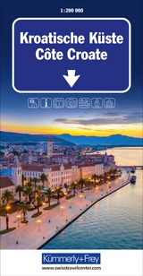 K&uuml;mmerly+Frey Strassenkarte Kroatische K&uuml;ste 1:200.000
