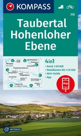 KOMPASS Wanderkarte 772 Taubertal, Hohenloher Ebene 1:50.000 - 