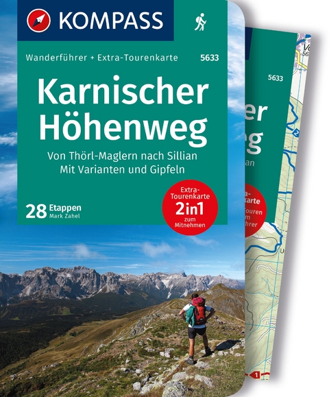 Wanderf&uuml;hrer Karnischer H&ouml;henweg, von Th&ouml;rl-Maglern nach Sillian, mit Varianten und Gipfeln - Mark Zahel