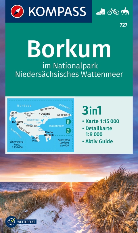 Borkum im Nationalpark Nieders&auml;chsisches Wattenmeer 1:15.000