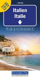 K&uuml;mmerly+Frey Strassenkarte Italien Nord+S&uuml;d 1:650.000