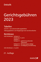 Gerichtsgeb&uuml;hren 2023 Tabellen und Richtlinien - Dietmar Dokalik
