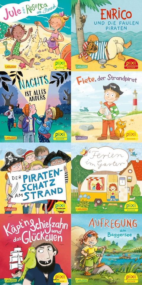 Pixi-8er-Set 289: Ferien- und Strandgeschichten (8x1 Exemplar) -  diverse