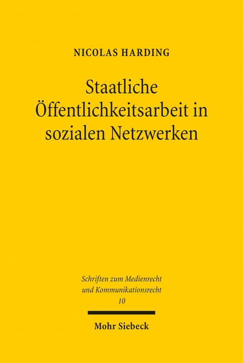 Staatliche Öffentlichkeitsarbeit in sozialen Netzwerken - Nicolas Harding