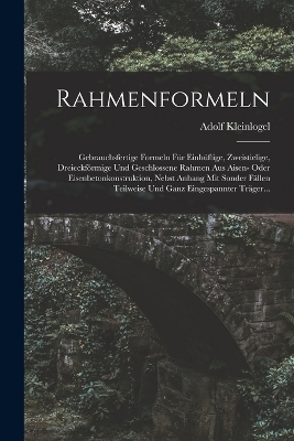 Rahmenformeln - Adolf Kleinlogel