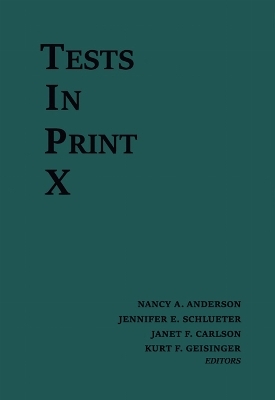 Tests in Print X -  Buros Center