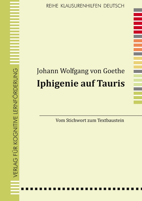 Johann Wolfgang von Goethe Iphigenie auf Tauris - G&uuml;nther Nieberle