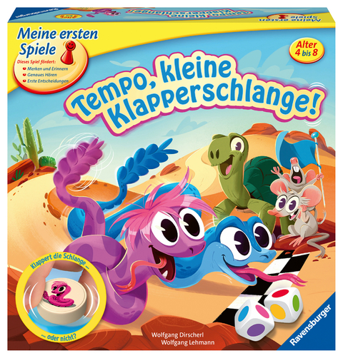 Tempo, kleine Klapperschlange! - Kinderspiel ab 4 Jahre - Wolfgang Dirscherl, Wolfgang Lehmann