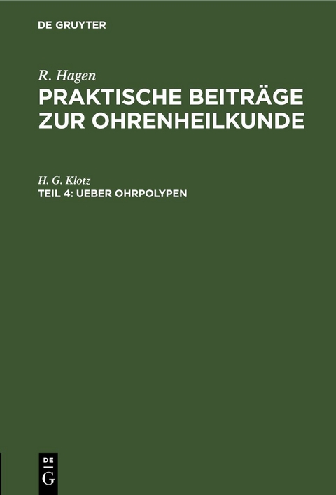Ueber Ohrpolypen - H. G. Klotz